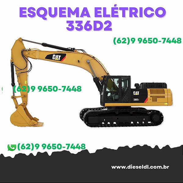 ESQUEMA ELÉTRICO ESCAVADEIRA  336D2 CAT