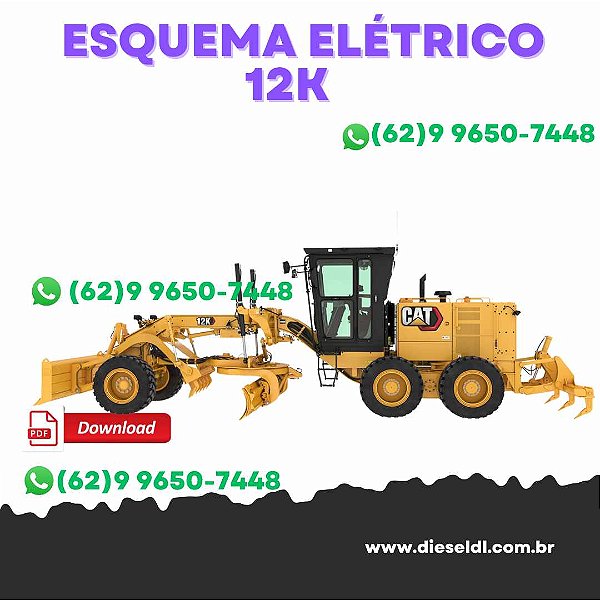 EQUEMA ELÉTRICO MOTONIVELADORAS 120K 140K 160K 12K  CAT