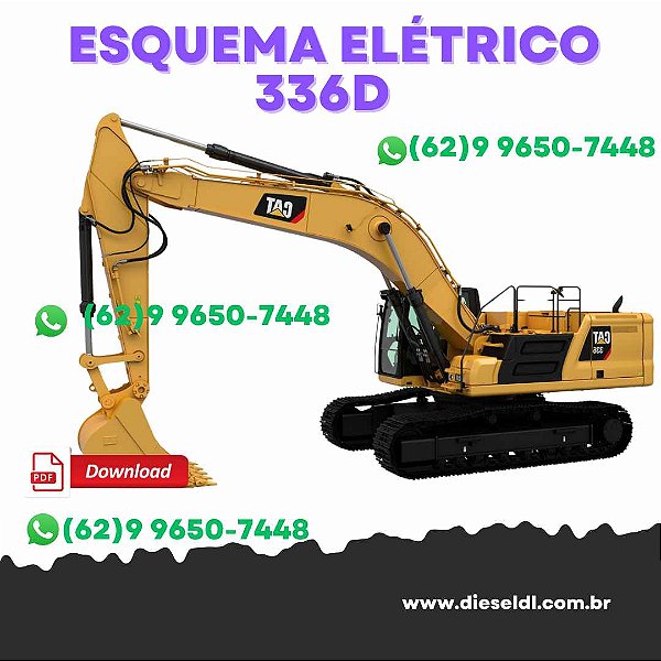 ESQUEMA ELÉTRICO 330D 336D ESCAVADEIRAS CAT