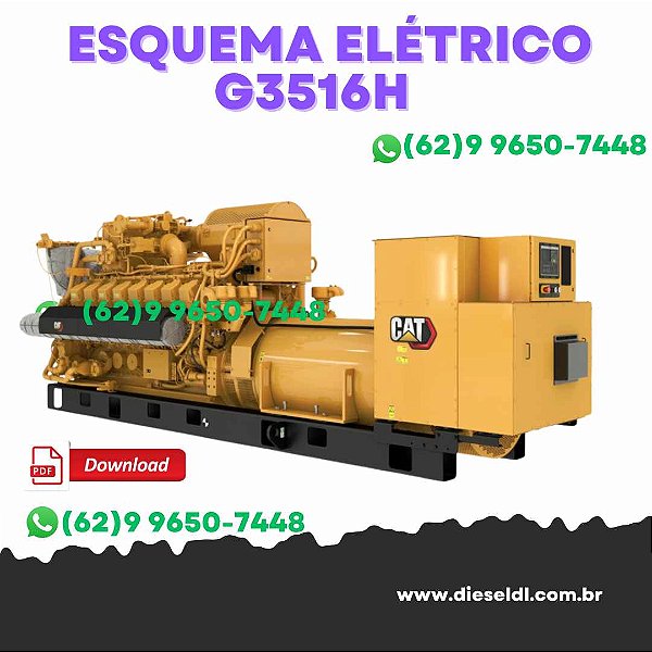 ESQUEMA ELÉTRICO MOTOR G3516H CAT