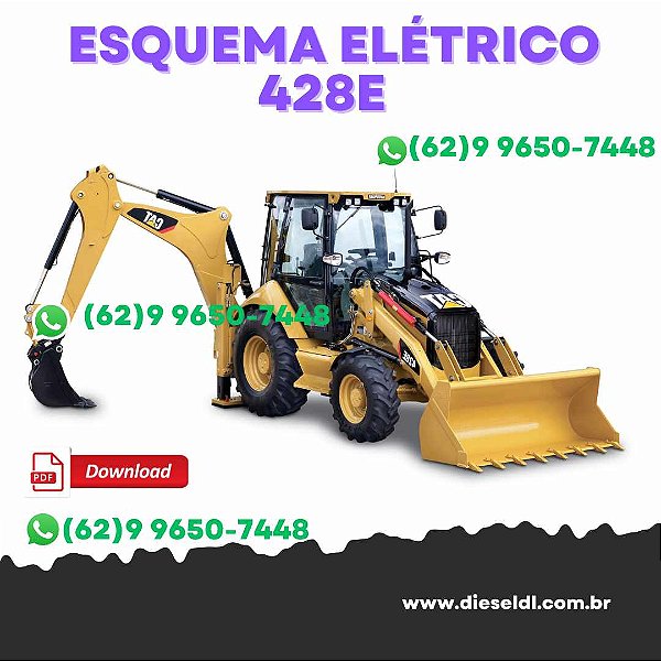 ESQUEMA ELÉTRICO E HIDRÁULICO RETRO ESCAVADEIRA 416E
