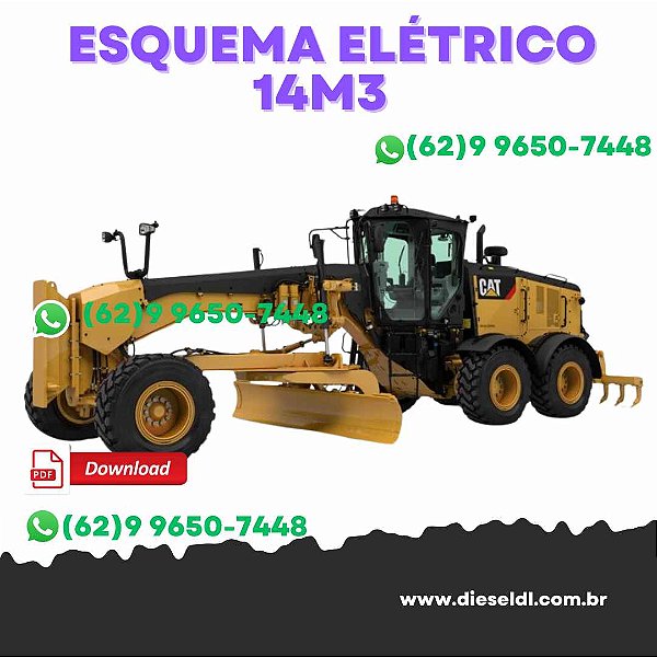 ESQUEMA ELÉTRICO MOTONIVELADORA 14M3  CAT