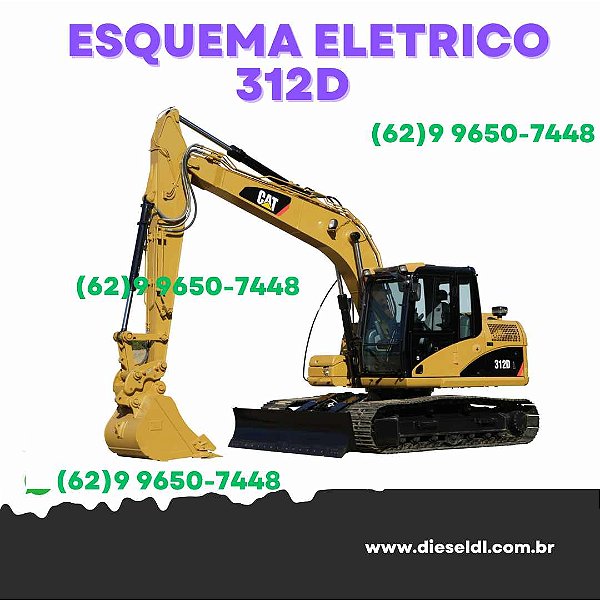 ESQUEMA ELÉTRICO ESCAVADEIRA 312D  CAT