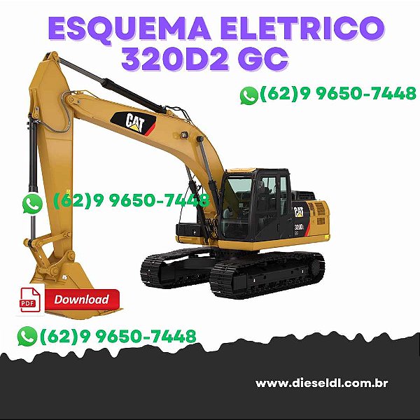 ESQUEMA ELÉTRICO ESCAVADEIRA 320D2 GC  CAT