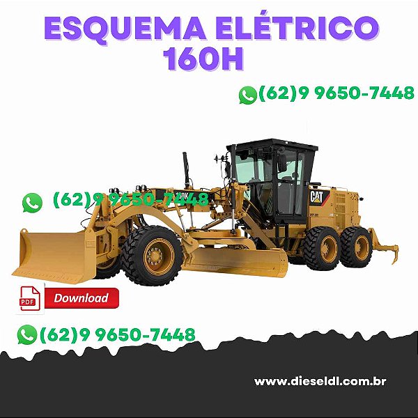 ESQUEMA ELÉTRICO MOTONIVELADORAS 12H 140H 160H  CAT