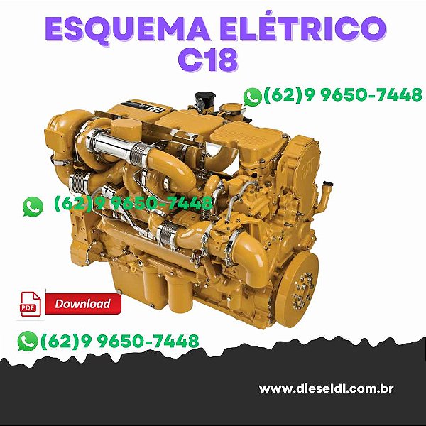 ESQUEMA ELÉTRICO MOTOR  C15 C18 CAT