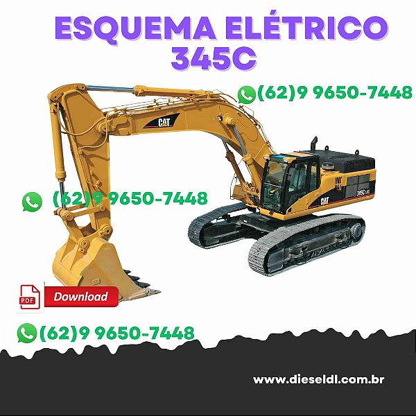 ESQUEMA ELÉTRICO ESCAVADEIRA 345C CAT