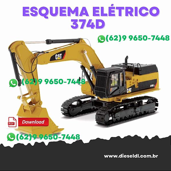 ESQUEMA ELÉTRICO ESCAVADEIRA 374D CAT