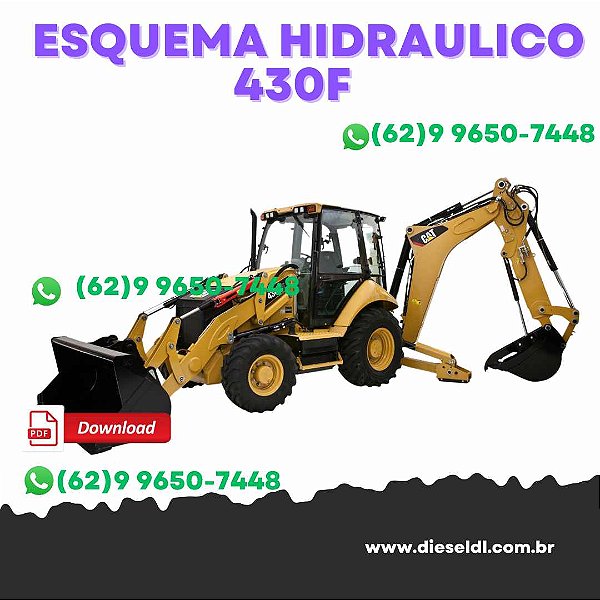 ESQUEMA HIDRÁULICO  RETROESCAVADEIRA 420F 430F   CAT