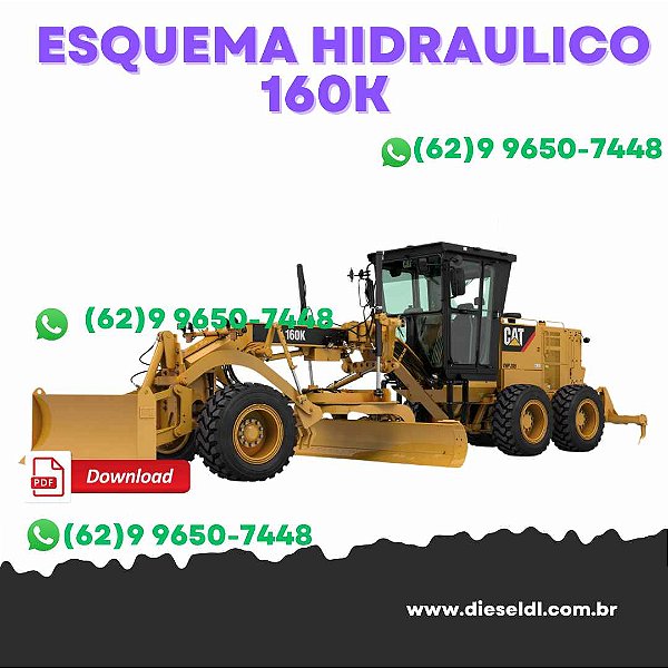ESQUEMA HIDRÁULICO MOTONIVELADORA  12K 120K 140K 160K CAT