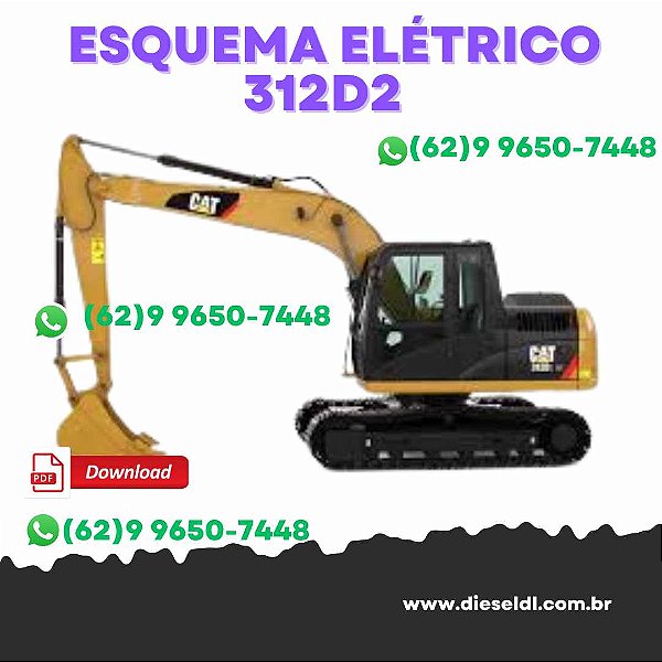 ESQUEMA ELÉTRICO ESCAVADEIRA 312D2 313D2  CAT