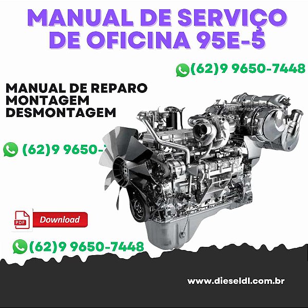 MANUAL DE SERVIÇO DE OFICINA MOTOR SÉRIE 95E-5 KOMATSU