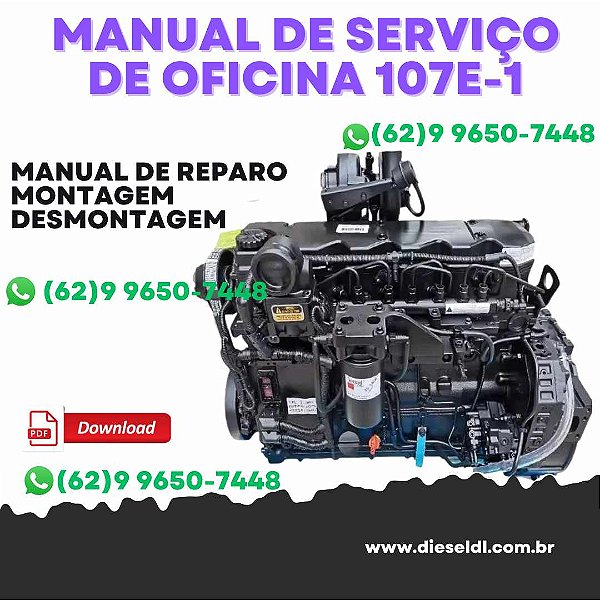 MANUAL DE SERVIÇO DE OFICINA MOTOR SERIE 107E-1 KOMATSU