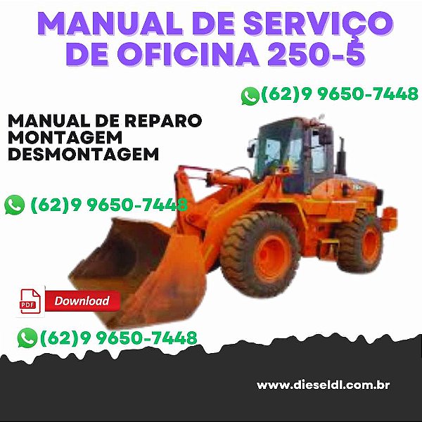 MANUAL DE SERVIÇO  DE OFICINA ESCAVADEIRA MEGA 250-V DOOSAN
