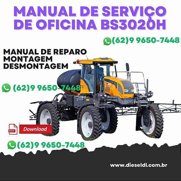 MANUAL DE SERVIÇO  DE OFICINA SISTEMAS ELÉTRICO ELETRÔNICO BS3020H PULVERIZADOR  VALTRA