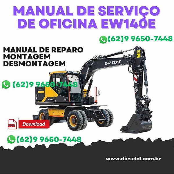 MANUAL DE SERVIÇO  DE OFICINA  ESCAVADEIRA EW140E VOLVO