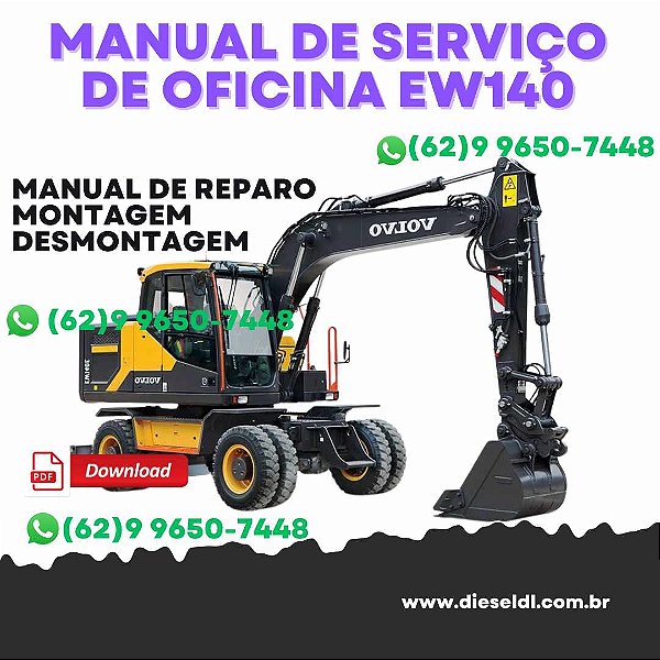 MANUAL DE SERVIÇO  DE OFICINA DIAGRAMAS ELÉTRICOS ESCAVADEIRAS EW140 EW160 VOLVO