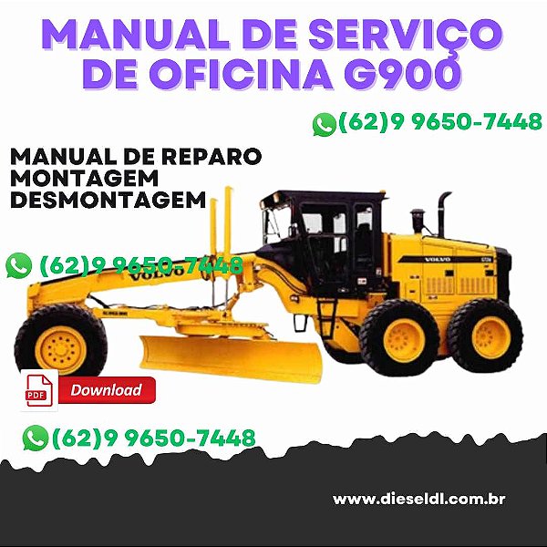 MANUAL DE SERVIÇO  DE OFICINA SISTEMA ELÉTRICO MOTONIVELADORAS  SERIE G900  VOLVO