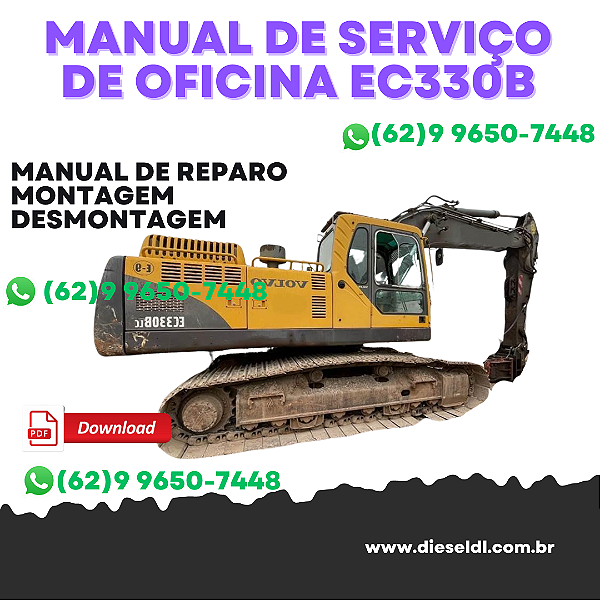 MANUAL DE SERVIÇO  DE OFICINA SISTEMA ELÉTRICO ESCAVADEIRA EC460B EC360B EC330B VOLVO