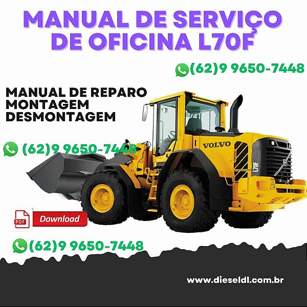 MANUAL DE SERVIÇO  DE OFICINA CARREGADEIRA L70F VOLVO