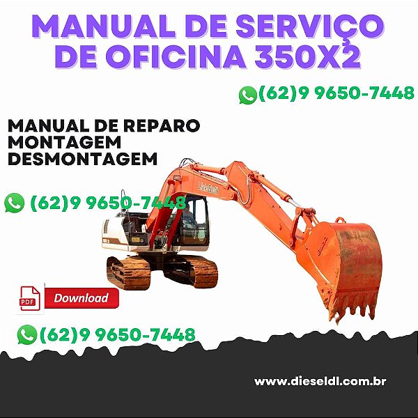 MANUAL DE SERVIÇO DE OFICINA ESCAVADEIRAS 350x2 LINK-BELT