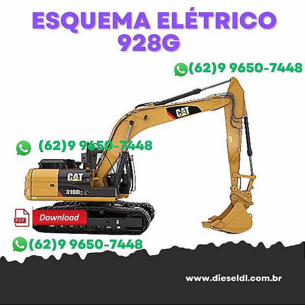 ESQUEMA ELÉTRICO  ESCAVADEIRA 318D2 CAT