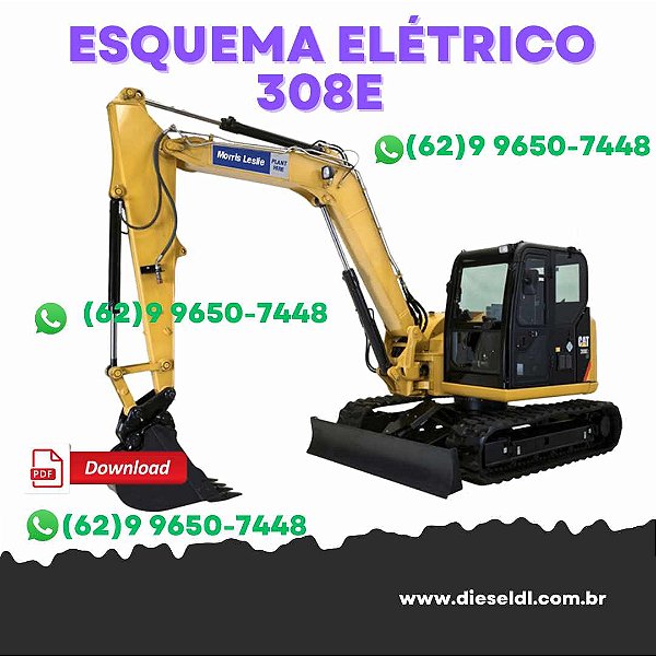 ESQUEMA ELÉTRICO ESCAVADEIRA 308E  CAT