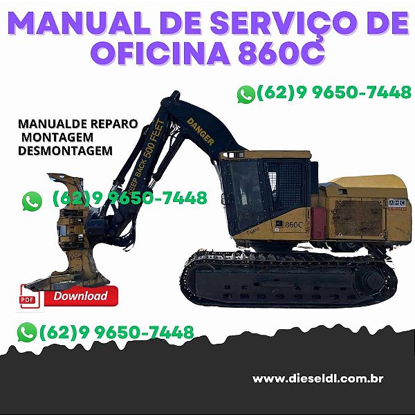 MANUAL DE SERVIÇO DE OFICINA FELLER BUNCHERS 860C 870C L870C TIGERCAT