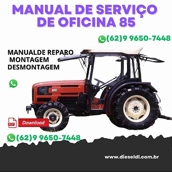 MANUAL DE SERVIÇO DE OFICINA TRATOR 60 65 75 85 COMPATTO 60V 75VR SAME GOLDEN