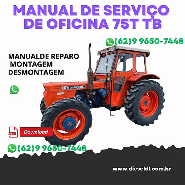 MANUAL DE SERVIÇO DE OFICINA TRATOR  EXPLORER 75T TB / 85T TB / 95T TB  SAME