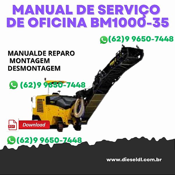MANUAL DE SERVIÇO DE OFICINA FRESADORA A FRIO BM1000-35 BOMAG