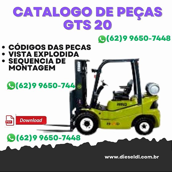 CATÁLOGO DE PEÇAS EMPILHADEIRA  GTS 20 25 30 33 D CLARK