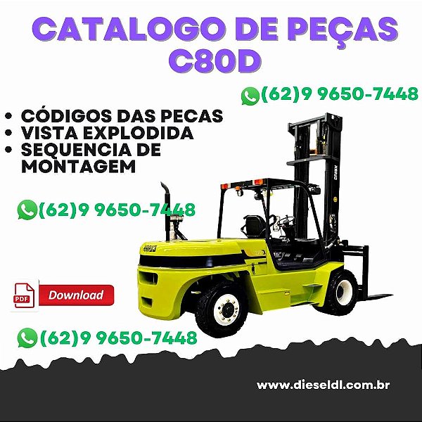 CATÁLOGO DE PEÇAS EMPILHADEIRA  C60D C70D C80D CLARK