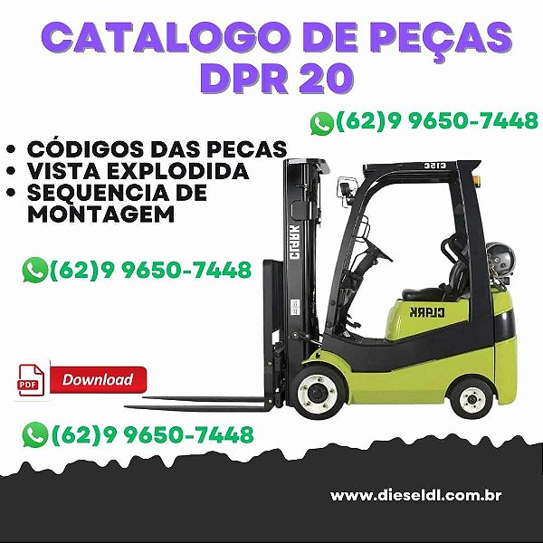 CATÁLOGO DE PEÇAS EMPILHADEIRA   DPR 20 25 30 CLARK