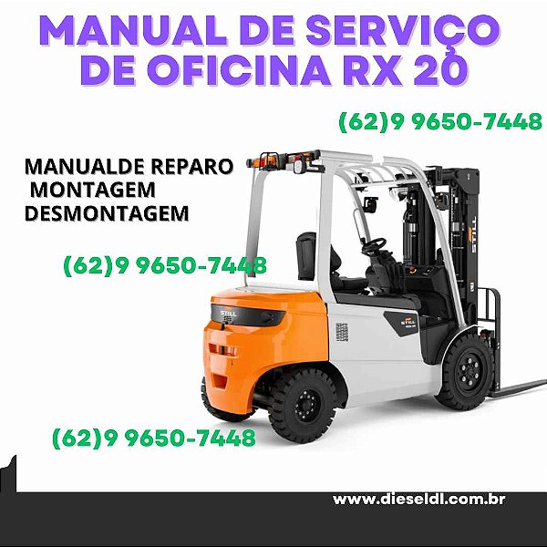 MANUAL DE SERVIÇO DE OFICINA EMPILHADEIRAS RX20-15-20 RX60-16-20  STILL