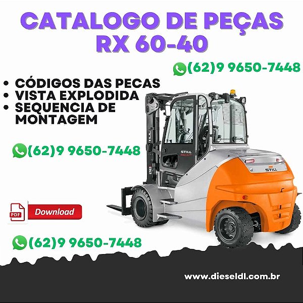 CATALOGO DE PEÇAS  EMPILHADEIRAS  RX60-40 RX60-45 RX60-50  STILL