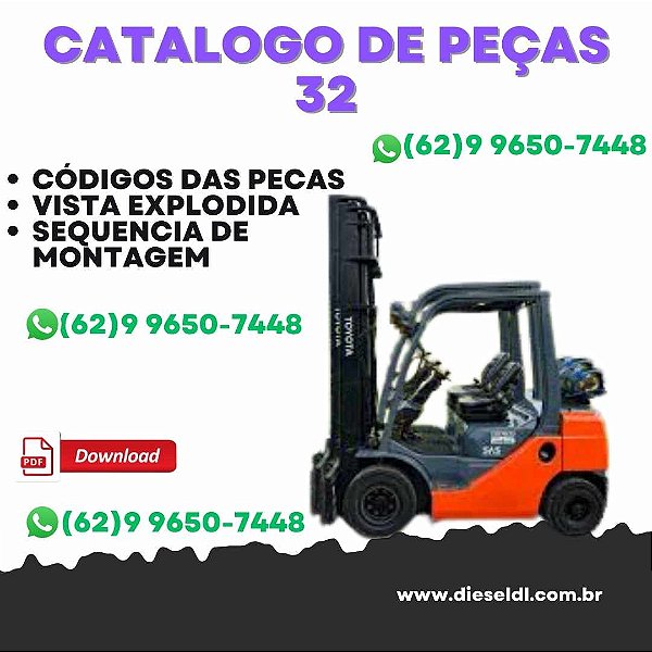 CATALOGO DE PEÇAS  EMPILHADEIRAS 8FGCU 8FGU 15 18 20 25 30 32  TOYOTA