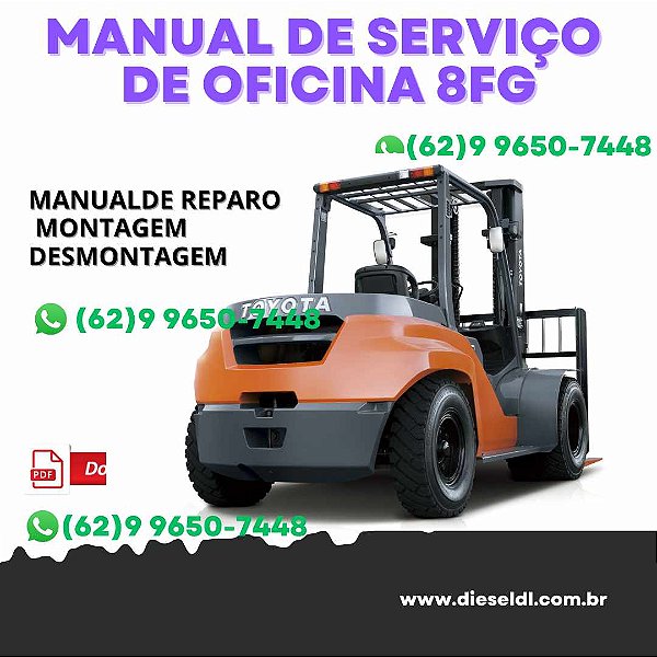 MANUAL DE SERVIÇO DE OFICINA EMPILHADEIRAS 8FG/ 8FD 10-30  TOYOTA