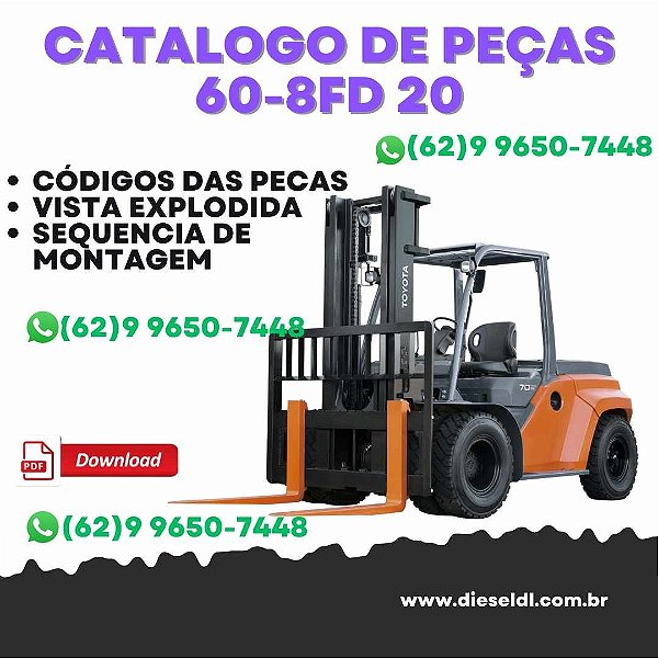 CATALOGO DE PEÇAS  EMPILHADEIRAS 60-8FD 10 15 20 25 30 TOYOTA