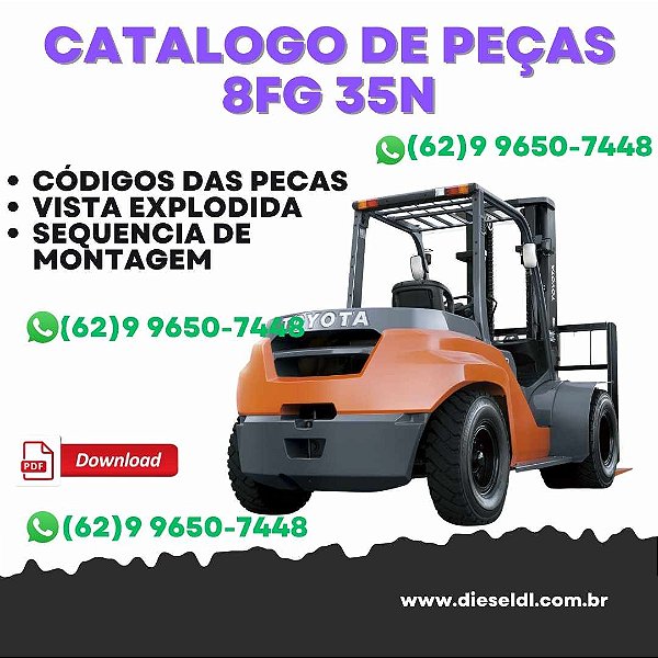 CATALOGO DE PEÇAS  EMPILHADEIRAS 8FG 35N 40N 45N 50N TOYOTA