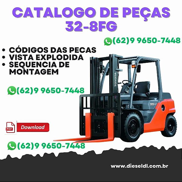 CATALOGO DE PEÇAS  EMPILHADEIRAS 32-8FG 10 15 18 20 25 30 J35 TOYOTA