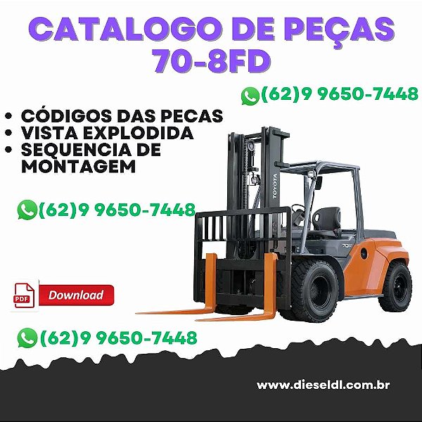CATALOGO DE PEÇAS  EMPILHADEIRAS 70-8FD 20 25 30 J35 TOYOTA
