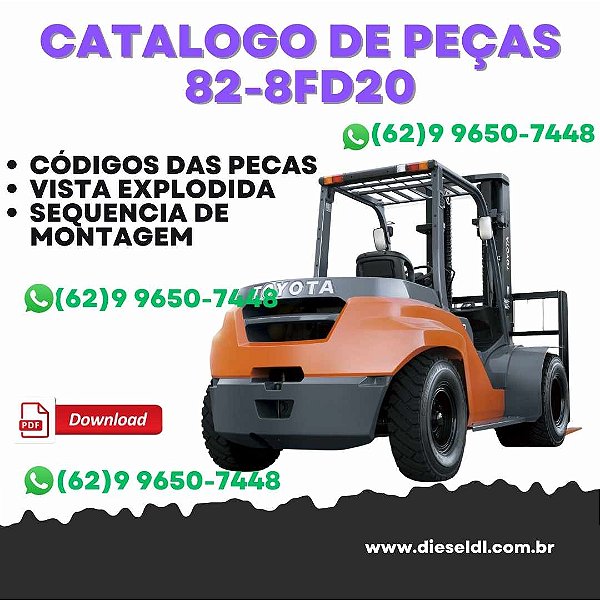 CATALOGO DE PEÇAS  EMPILHADEIRAS 82- 8FD20 25 30 J35  TOYOTA