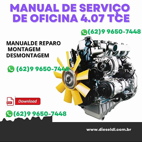 MANUAL DE SERVIÇO DE OFICINA MOTOR SPRINT ELETRÔNICO 4.07 TCE  MWM