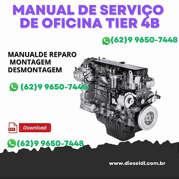 MANUAL DE SERVIÇO DE OFICINA MOTOR CURSOR 9 TIER 4B  CASE IH