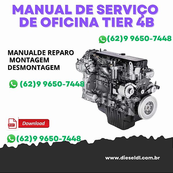 MANUAL DE SERVIÇO DE OFICINA MOTOR CURSOR 11 TIER 4B ESTÁGIO 4 CNH
