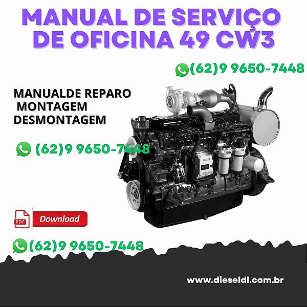 MANUAL DE SERVIÇO DE OFICINA MOTOR 49 CW3 / 66 CW3 / 74 CW3 AGCO