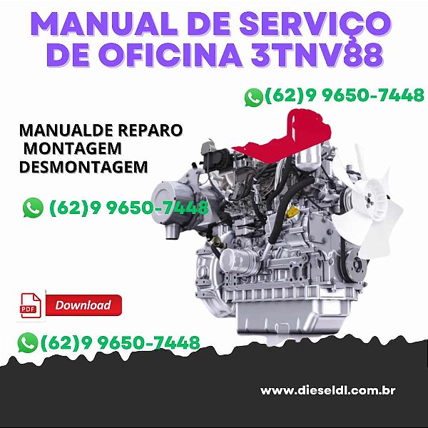 MANUAL DE SERVIÇO DE OFICINA MOTORES SÉRIE 3 TNV 4 YANMAR