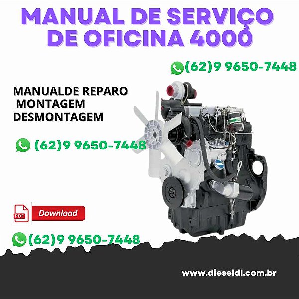 MANUAL DE SERVIÇO DE OFICINA MOTOR SERIE 4000 4001 INTERNATIONAL
