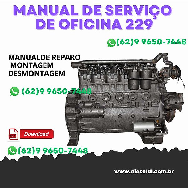 MANUAL DE SERVIÇO DE OFICINA MOTOR SERIE 229 MWM